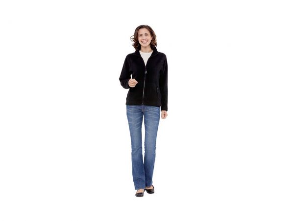 memo Damen Fleece-Jacke "Nature"schwarz Gr.XL aus Bio-Baumwolle mit Fairtrade Siegel