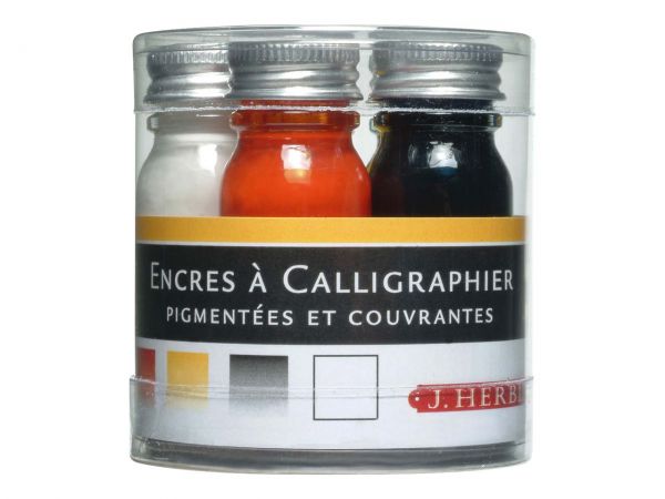 J. Herbin Kalligrafie-Tintenset, 5 x 10 ml, farbsortiert