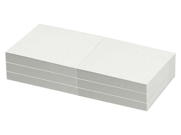 6 memo Recycling-Haftnotizen 100 Blatt 75 x 75 mm, weiß