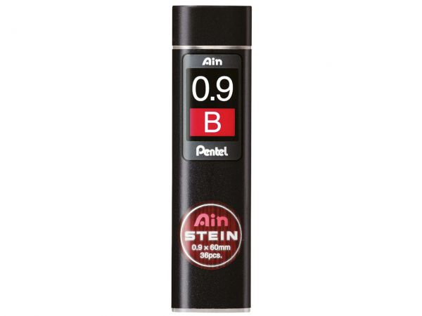 36 Pentel Hi-Polymer-Mine "AIN STEIN" 0,9 mm, Stärke B