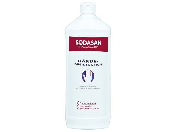 Sodasan Hände-Desinfektionsmittel Nachfüllflasche, 1 l