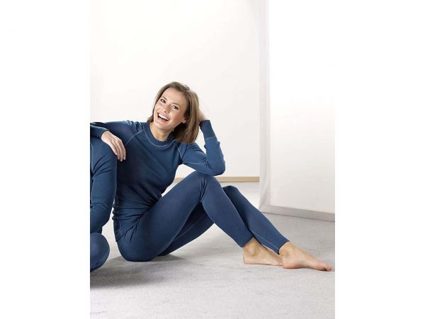 Damen Langarmshirt aus Bio-Wolle und Seide Gr. 46/48