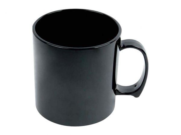Becher "Bert" aus Recycling-Kunststoff schwarz