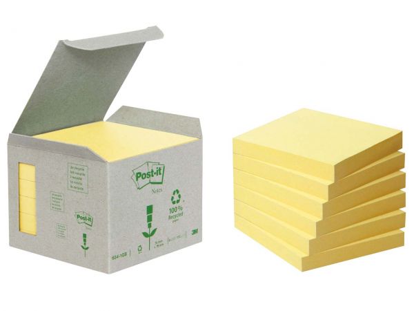 3M Haftnotizen Kleinpackungen "Post-it Tower" gelb, 76 x 76 mm