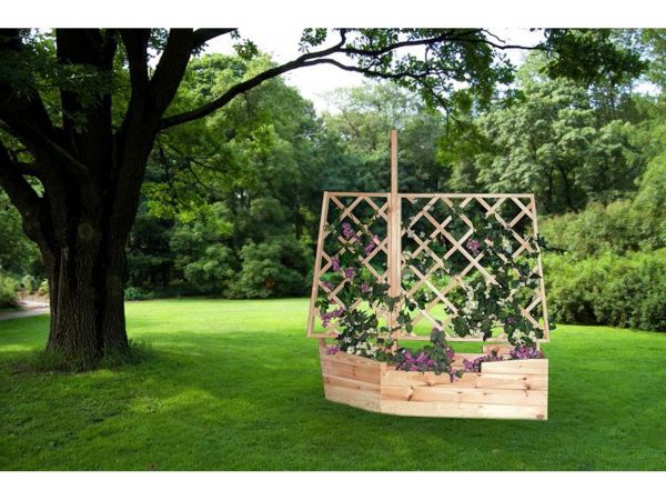 Blumenkasten mit Rankgitter "Ahoi"