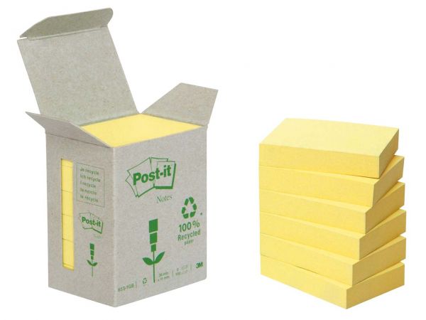 3M Haftnotizen Kleinpackungen "Post-it Tower" gelb, 38 x 51 mm