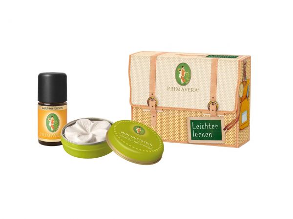 Primavera Geschenkset "Leichter Lernen" Duftmischung 5 ml + Mini-Duftstein
