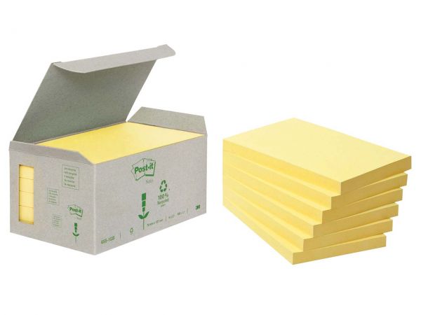 3M Haftnotizen Kleinpackungen "Post-it Tower" gelb, 127 x 76 mm