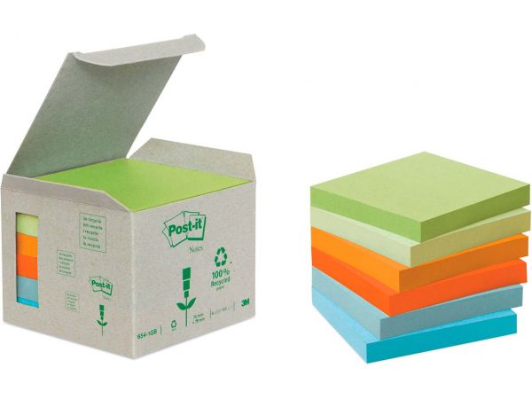 3M Haftnotizen Kleinpackungen "Post-it Tower" sortiert, 76 x 76 mm