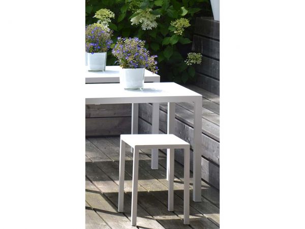 Hocker "Newtown" B 32 x T 32 x H 45 cm, weiß