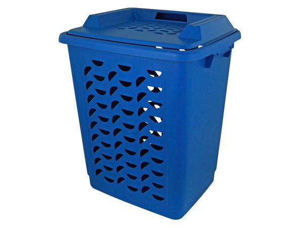 Gies Wäschekorb "ecoline" mit Deckel, blau